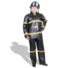 Fireman Pleather Adult Costume