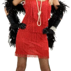 Fashion Flapper (Red) Plus Adult Costume