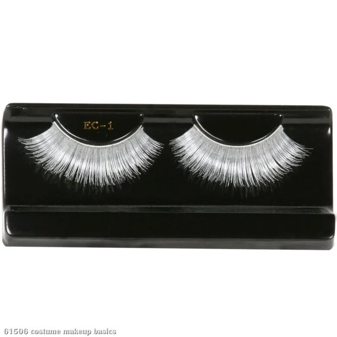 White Party Eyelashes With Case