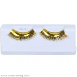 Gold Party Eyelashes With Case