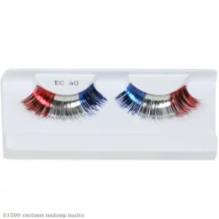 Red, White, And Blue Party Eyelashes With Case