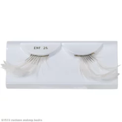 White Feather Eyelashes With Case