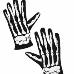 Skeleton Print Gloves Child