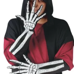 Skeleton Glove And Wrist Bone Gloves (Adult)