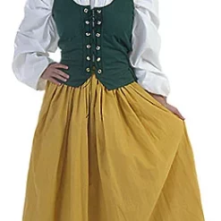 Plus Size Gold Peasant Skirt