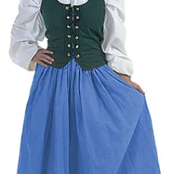 Plus Size Blue Peasant Skirt
